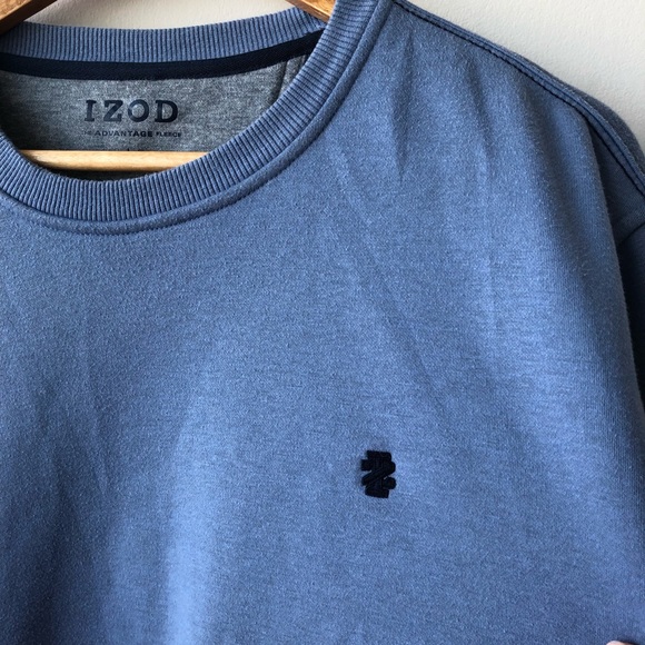 Izod Light Blue Crew Neck Sweater - Picture 3 of 4